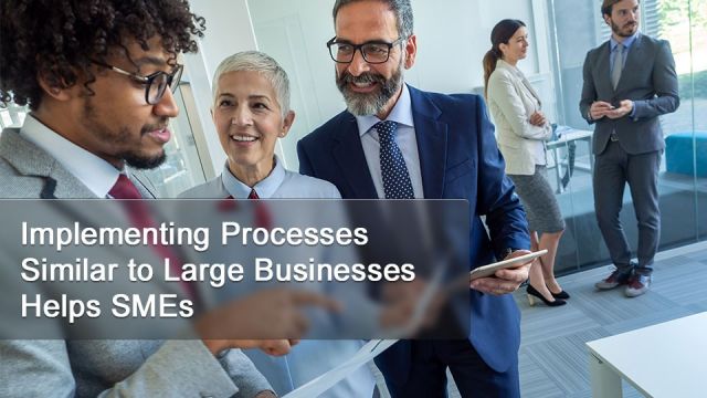 Implementing Processes Similar to  Large Businesses Helps SMEs